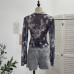 Long Sleeve Cover Up Short T-Shirt