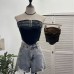 Strapless Irregular One-Piece Short Crop Top