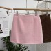 High waisted A-line hip hugging short skirt