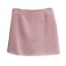 High waisted A-line hip hugging short skirt