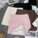 High waisted A-line hip hugging short skirt