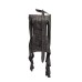 One shoulder hanging neck ribbon long sleeved irregular slit skirt