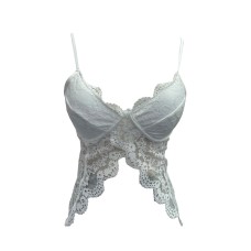V-neck butterfly shaped cropped short top