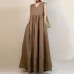 oose Sleeveless Dress Korean Women's Slimming Midi Length Dress