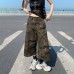 Camouflage Seven-Quarter Pants Women High Waist Loose Straight Leg Multi-Purpose Wide Leg Jeans Casual Mid-Length Trousers