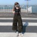 Camouflage Seven-Quarter Pants Women High Waist Loose Straight Leg Multi-Purpose Wide Leg Jeans Casual Mid-Length Trousers