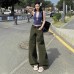 Retro Work Pants Women Design Sense Small Crowd Spicy Girl Loose Slim Straight Leg Wide Leg Pants