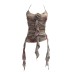 Asymmetric Ruffled Flower V-Neck Strapless Top Asymmetric Ruffled Flower V-Neck Strapless Top