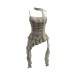 Plaid Splicing Lace Ribbon Swing Neck Tube Top