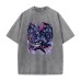Summer New Anime Solo Leveling Printed T-Shirt Summer Cotton Washed Vintage Short Sleeve