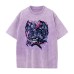 Summer New Anime Solo Leveling Printed T-Shirt Summer Cotton Washed Vintage Short Sleeve
