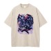 Summer New Anime Solo Leveling Printed T-Shirt Summer Cotton Washed Vintage Short Sleeve
