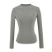 Small round neck slim fit shoulder long sleeved T-shirt