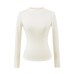 Small round neck slim fit shoulder long sleeved T-shirt