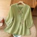 Embroidered shirt top for women