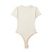 Small round neck crotch mesh women's T-shirt with patchwork short sleeves