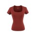 Lyocell solid color U-neck shoulder short sleeved T-shirt