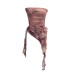 Dyed Lace-Up Sheer Camisole with Irregular Ties and Non-Slip Straps Dyed Lace-Up Sheer Camisole with Irregular Ties and Non-Slip Straps
