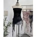 Dyed Lace-Up Sheer Camisole with Irregular Ties and Non-Slip Straps Dyed Lace-Up Sheer Camisole with Irregular Ties and Non-Slip Straps