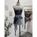 Dyed Lace-Up Sheer Camisole with Irregular Ties and Non-Slip Straps Dyed Lace-Up Sheer Camisole with Irregular Ties and Non-Slip Straps