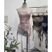 Dyed Lace-Up Sheer Camisole with Irregular Ties and Non-Slip Straps Dyed Lace-Up Sheer Camisole with Irregular Ties and Non-Slip Straps