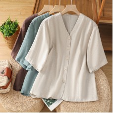 V-neck Single Breasted top for Women