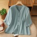 V-neck Single Breasted top for Women