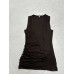 Design Sense Deep V-Neck Sleeveless Crop Top  Y2K Spicy Girl Style Asymmetric Pleated Mid-Length Top Fashion Women's Clothing