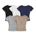 V-neck short sleeved women