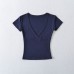 V-neck short sleeved women
