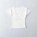 V-neck short sleeved women