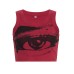 Celebrity Same Dance Jazz Spicy Girl Tank Top with Unique Abstract Print U Neck Sleeveless High Waist Crop Top