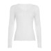 Gentle V-neck Single-breasted Knitted Top Pure Color Slim Long-sleeve Base Layer