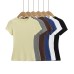 Slimming curves brushed hair ice skin short sleeves