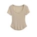 U-neck short sleeved top U-neck short sleeved top