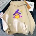 Cute Witch Pattern Printed Hooded Sweatshirt Unisex Long Sleeve Casual Jacket