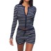 Simple Casual Striped Knit Two-Piece Women's Set Single-Breasted Cardigan Top and Low-Waist Belted Straight Leg Pencil Skirt Pants