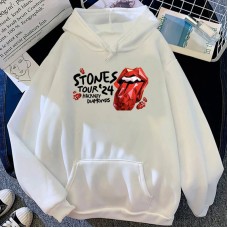 Spring New Stone Pattern Printed Hooded Sweatshirt Unisex Long Sleeve Casual Jacket Top Spring New Stone Pattern Printed Hooded Sweatshirt Unisex Long Sleeve Casual Jacket Top