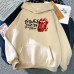 Spring New Stone Pattern Printed Hooded Sweatshirt Unisex Long Sleeve Casual Jacket Top