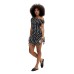 Gentle Style Charming Polka Dot One-Shoulder Dress Sexy Backless Tie Low Waist Irregular Short Skirt