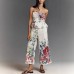 Spring and Summer New Positioning Print Tube Top Sleeveless Set INS Casual Holiday Two-piece Set for Women