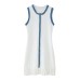Cowboy patchwork knitted long skirt tight short sleeved dress