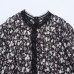 Round neck long sleeved single breasted waist cinched dress for women
