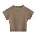 Simple double-sided round neck raglan sleeves