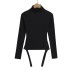 Half high collar long sleeved jumpsuit