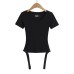 Small round neck slim fit high waisted jumpsuit