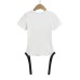 Small round neck shoulder sports jumpsuit
