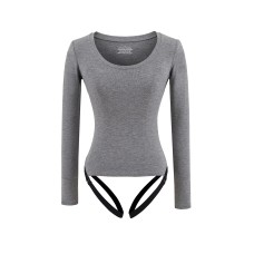 U-neck long sleeved T-shirt for women