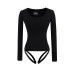 U-neck long sleeved T-shirt for women