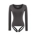 U-neck long sleeved T-shirt for women